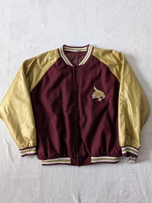 Chaqueta Universitaria Texas State Bobcats Steve & Barry's Para Hombres 2XL Granate Dorado Nueva con Etiquetas DS Foto 1 de 4