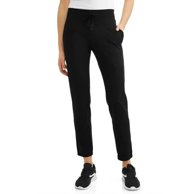 Athletic Works Women's Athleisure Core Knit Pants LARGE (12-14) Black New W Tags - Image 1 of 3