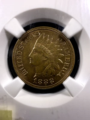 1888 Indian Head Cent NGC MS 63 RB Snow-17 S17 Penny ex Doughty 386 - Image 1 of 3