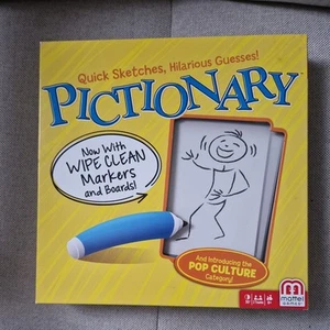 Pictionary Board Game By Mattel Games 2019 Sealed - With Wipe Clean Markers NEW - Picture 1 of 3