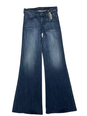 Express Jeans Womens Size 2R Wide Leg Flare Mid Rise Inseams 33 NWT A59 - Image 1 of 4