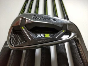 TaylorMade M2 2017 US Iron Set 5-9,Pw,Aw 7pc Flex Stiff RE-AX 75 Graphite - Picture 1 of 7