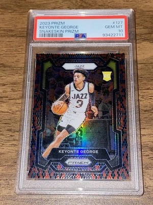 2023 Prizm Keyonte George #127 Snakeskin Prizm RC PSA 10 SSP Hot Card POP 11 - Image 1 of 2
