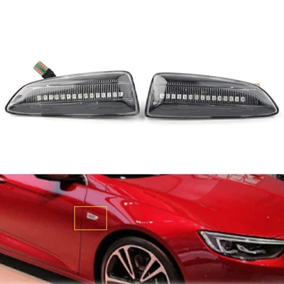 2pcs ABS Dynamic Amber LED Side Marker Light For Opel Astra Clear Body - Image 1 of 4