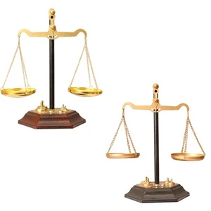 Jewelry Display Metal Desktop Balance Scale Art for Necklace Bracelets Rings - Picture 1 of 16