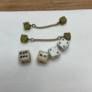 Lot Of Vintage Miniature Dice Plastic? Green B6 - Picture 1 of 5