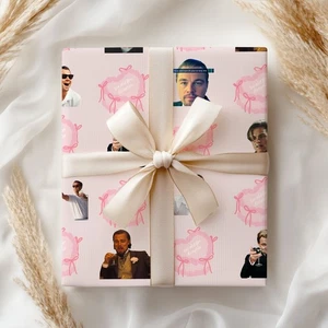 Leonardo DiCaprio Funny Meme Wrapping Paper, Cute Birthday Gift Wrap for Her - Picture 1 of 6