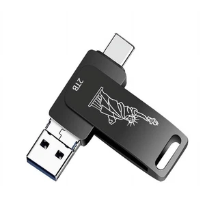 2TB USB Flash Drive 3.0 Dual Thumb External Drives Type C Storage Memory Stick - Picture 1 of 5