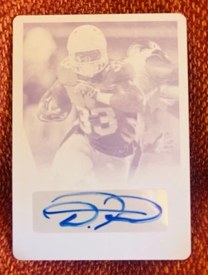 1/1 Plate D'Onta Foreman 2017 LEAF 1990 AUTO Card  TEXAS LONGHORNS - Image 1 of 2