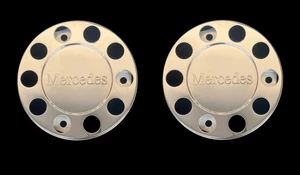 For Mercedes Truck Stainless Steel 22.5" Truck Wheel Trim Covers 2 Pcs - Picture 1 of 3