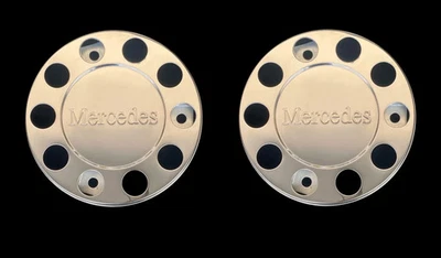 For Mercedes Truck Stainless Steel 22.5" Truck Wheel Trim Covers 2 Pcs - Image 1 of 3