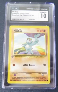 MACHOP #52/102 CGC GEM MINT 10 • 2000 Pokemon ITALIAN 1st Edition Base Set - Picture 1 of 2