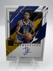 Jonathan Kuminga Auto /99 RC 2021-22 Panini Impresiones Impecables #IM-JKU - Imagen 1 de 5