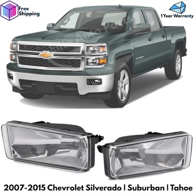 Fog Light Left & Right Side For 2007-2015 Chevrolet Silverado | Suburban | Tahoe Foto 1 de 4