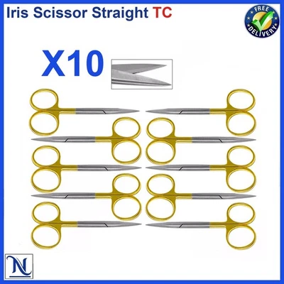 X10 Quirúrgico-OR TC Tijeras de Sutura de Iris Dental Iris Tejido de Encías Tijeras de Laboratorio Foto 1 de 4