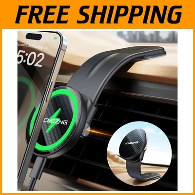 Universal Car Phone Holder: 15W Fast Wireless Charging - Image 1 of 4