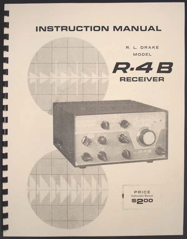 R.LDrake Drake R-4B R4B Ham Radio Receiver Manual - Image 1 of 1