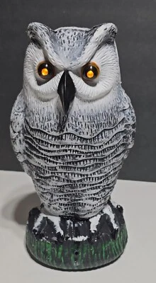10" Owl Protect Home/Garden w/ Natural Predator Hollow Plastic Motion Activated - Image 1 of 4