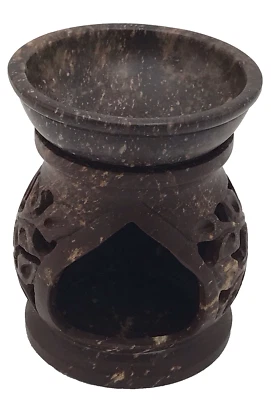 Soapstone Tea Light Tarts Wax Melt Oil Incense Holder - Fragrance 4" - Image 1 of 4