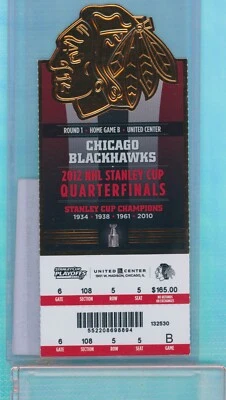 Mikkel Boedker OT Ganador NHL Juego Playoffs TICKET 4/19/12 PHX @ CHI 🤩 RD1 GM4 Foto 1 de 2