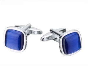 Gemelos para camisa azules y plateados, azul brillante - ENVIO GRATIS a ESPAÑA - Bild 1 von 1
