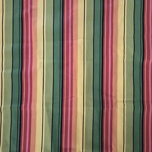 Kaufmann Outdoor Fabric Stripe Yellow Red Black 2+ Yards Chair Pillow Pool - Picture 1 of 5