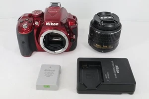 Nikon D5300 24.2 MP (Red) w/18-55mm f/3.5-5.6G ED VR II (Shutter counts: 17525) - Picture 1 of 5