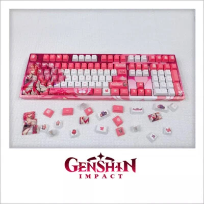 Genshin Impact Yae Miko Mechanical Keyboards PBT Thermal Sublimation Keycaps  - Image 1 of 4