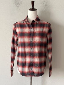Pendleton Women's Sz XXS Cotton Boyfriend Long Sleeves Flannel Shirt Button Up - Picture 1 of 6