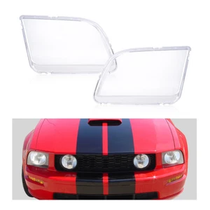 Fit For 05-09 Ford Mustang Clear Headlight Headlamp Replacement Lens Left+Right - Picture 1 of 9