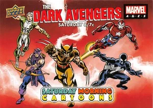 Marvel Ages 2021 (UD) SATURDAY MORNING CARTOONS Insert SMC-9 / DARK AVENGERS - Picture 1 of 2