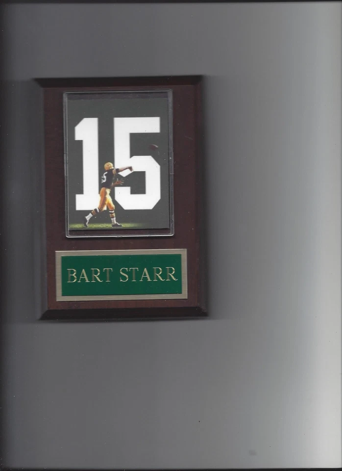 PLACA BART STARR GREEN BAY PACKERS CAMISETA DE FÚTBOL AMERICANO NFL PLACA FOTO Foto 1 de 1
