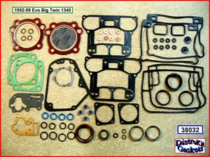 Kit de juntas y juntas de motor, Harley Evo 1340 1992-99 con arandelas de cobre Ref#17041-92A - Imagen 1 de 2