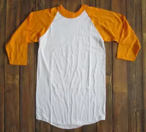 NEW Vintage SPORTSWEAR Blank Ringer Shirt Youth Large 14-16 (Men's XS Women's S) - Picture 1 of 11