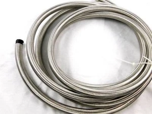 tubo an6 in treccia metallica interno in gomma sintetica adatto per olio/benzina - Bild 1 von 3