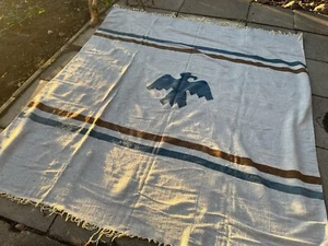 Vintage Chimayo Thunderbird Blanket Seamed Triple Width 95” x 111”  - Picture 1 of 24
