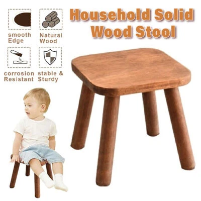 Wooden Short Stool for Kids Living Room Shoe Changing Stool Home Furniture Seat - image 1 of 4