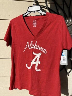 Estampado de salpicaduras de cuello en V Alabama Pro Edge para mujer, manga corta, grande Foto 1 de 4