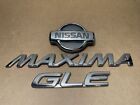 FREE SHIPPING OEM 2000 2001 NISSAN MAXIMA GLE REAR CHROME EMBLEM BADGE Set Nissan Maxima