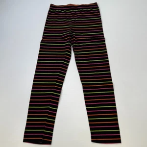 Halloween Pant Girl Medium 8 Stripe Stretch 21x22 Holiday Costume Party Core No - Picture 1 of 9