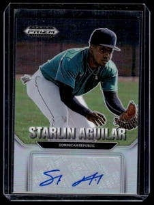 2022 Panini Prizm Autographs Silver Starlin Aguilar Auto #AU-AG