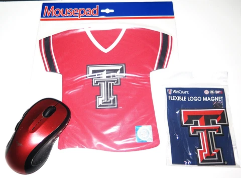 TEXAS TECH RED RAIDERS, MOUSEPAD & FLEXIBLE MAGNET CLOSEOUT PACKAGE FROM KOLDER Cover