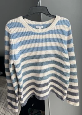 John Paul Richard Women’s Sweater Large Long Sleeve Knit Striped Multicolor Soft - Image 1 of 4