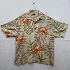 Tommy Bahama Shirt Mens Xl Floral Silk Hawaiian Beach Tropical Relaxed Button Up