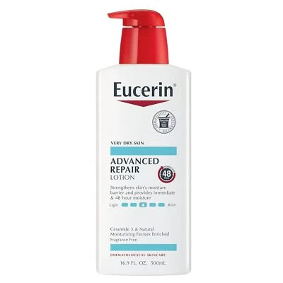 Eucerin Advanced Repair Loção Hidratante Sem Fragrância para Pele Seca 16,9 Oz - Imagem 1 de 4