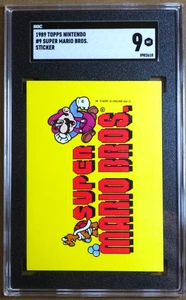 1989 Topps Nintendo #9 Super Mario Bros. Aufkleber SGC 9 - Bild 1 von 4
