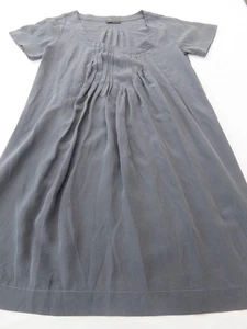 THE WHITE COMPANY BLAU GRAU KURZÄRMELIG PUDER SEIDE TUNIKA OBERTEIL/MINIKLEID UK 8 - Bild 1 von 12