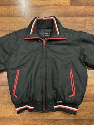 雅马哈 Maxim Wear 复古女式雪地摩托车夹克红色黑色轰炸机尺寸 M — 第 1/4 张图片
