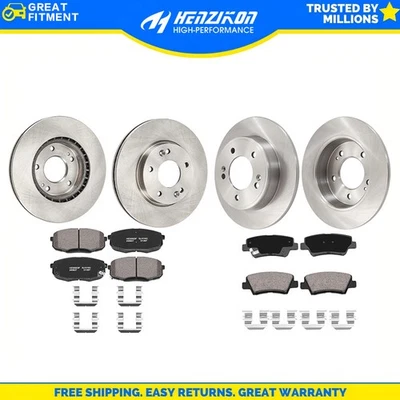 Kit de pastillas de freno rotores de disco delanteros traseros para Kia Soul Naturally Aspirated 2014-2016 Foto 1 de 4