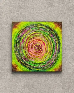 ☆ORIGINAL☆Bild 60x60cm Abstrakte Kunst Strukturbild Acrylbild Handgemalt Unikat - Bild 1 von 10